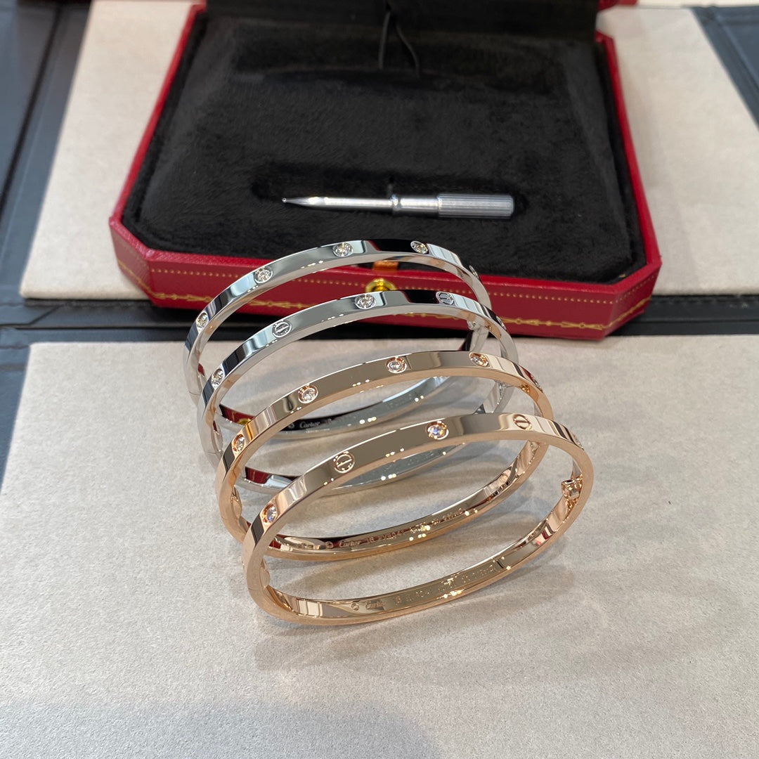 Polished Screw-Detail Bangle Bracelet