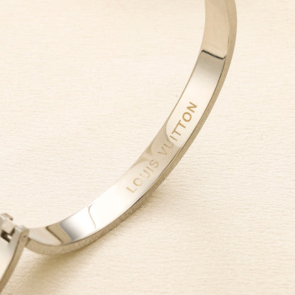 304 Stainless Steel Pave Color-Inlay Bangle with Round Charm