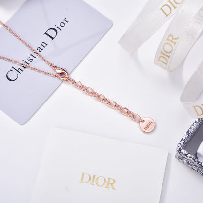 Rose Motif Station Necklace