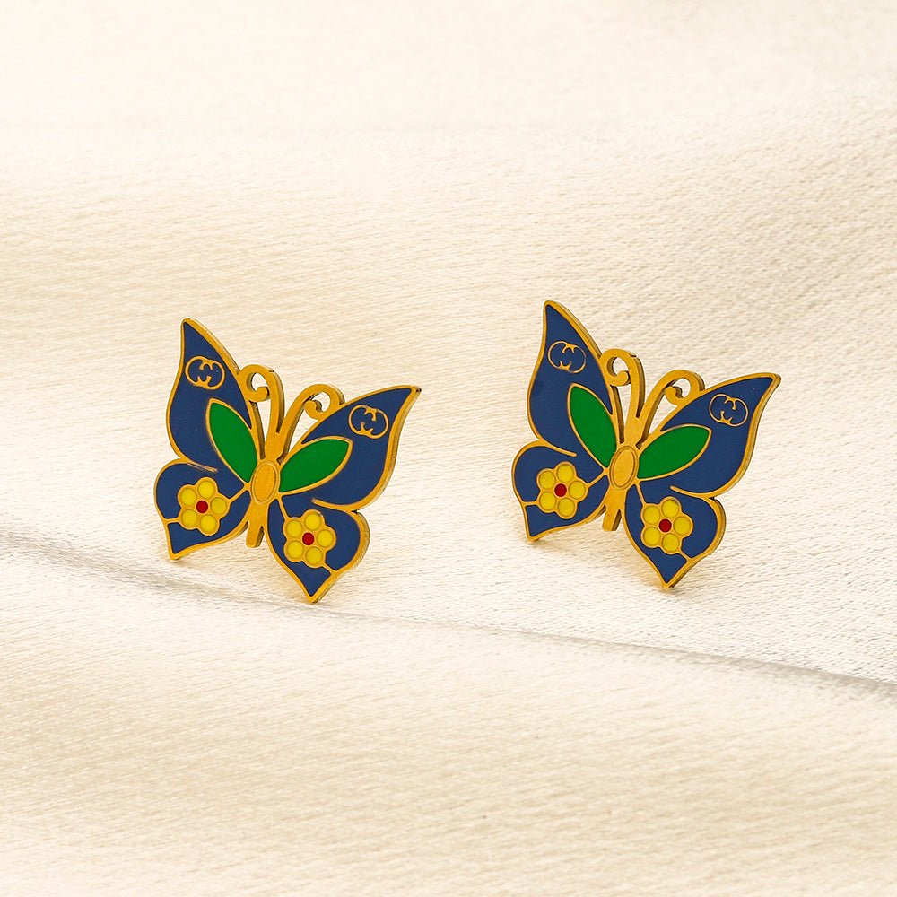 304 Stainless Steel Butterfly Earrings, Bracelet & Necklace Collection