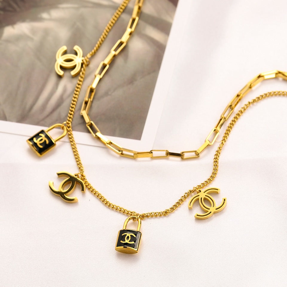 Set Collana Bracciale in Acciaio Inox 304