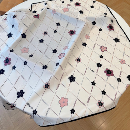 Floral Diamond Lattice Square Scarf - 90 x 90 cm