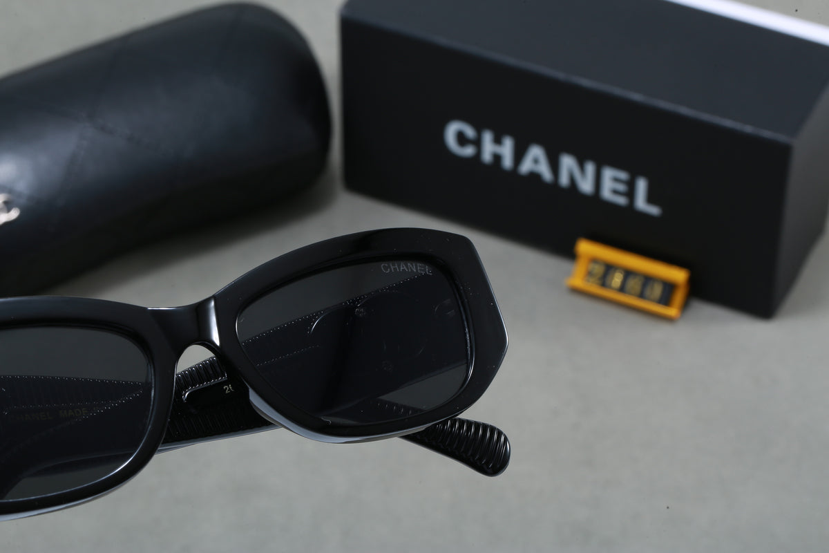 Rounded Cat-Eye Sunglasses with Interlocking Logo Temples