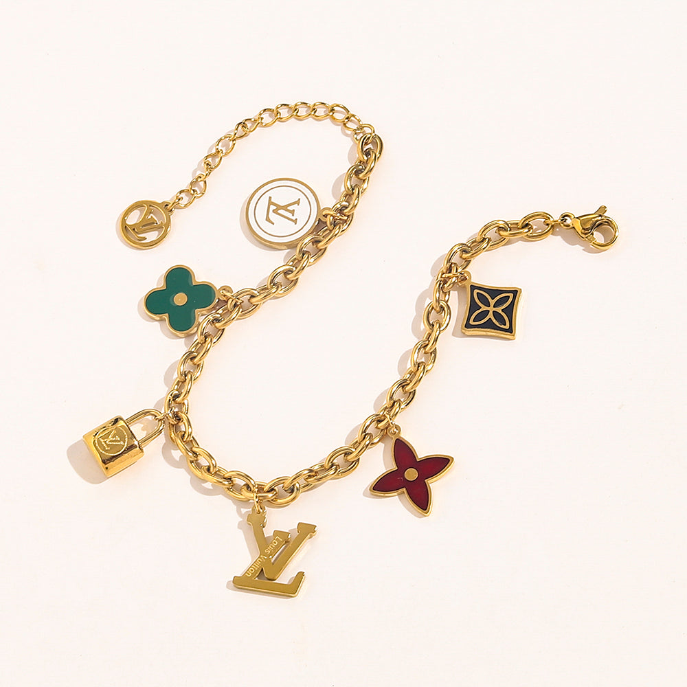 Set di collana e bracciale stampati in acciaio inossidabile 304