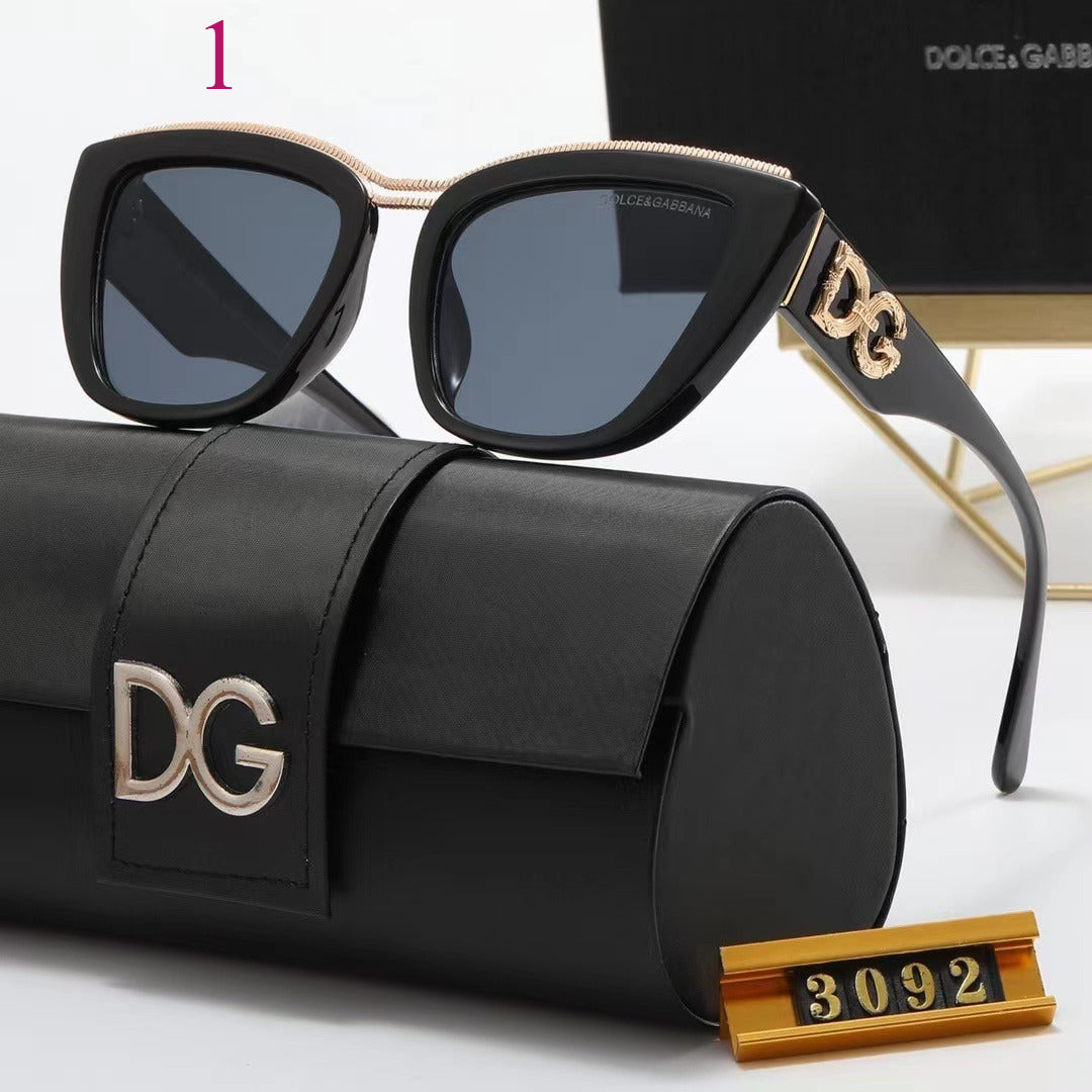 Winged Cat-Eye Sunglasses with Sculpted Corners
