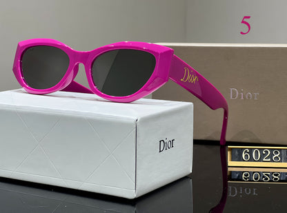 Small Oval Sunglasses with Flared Outer Corners