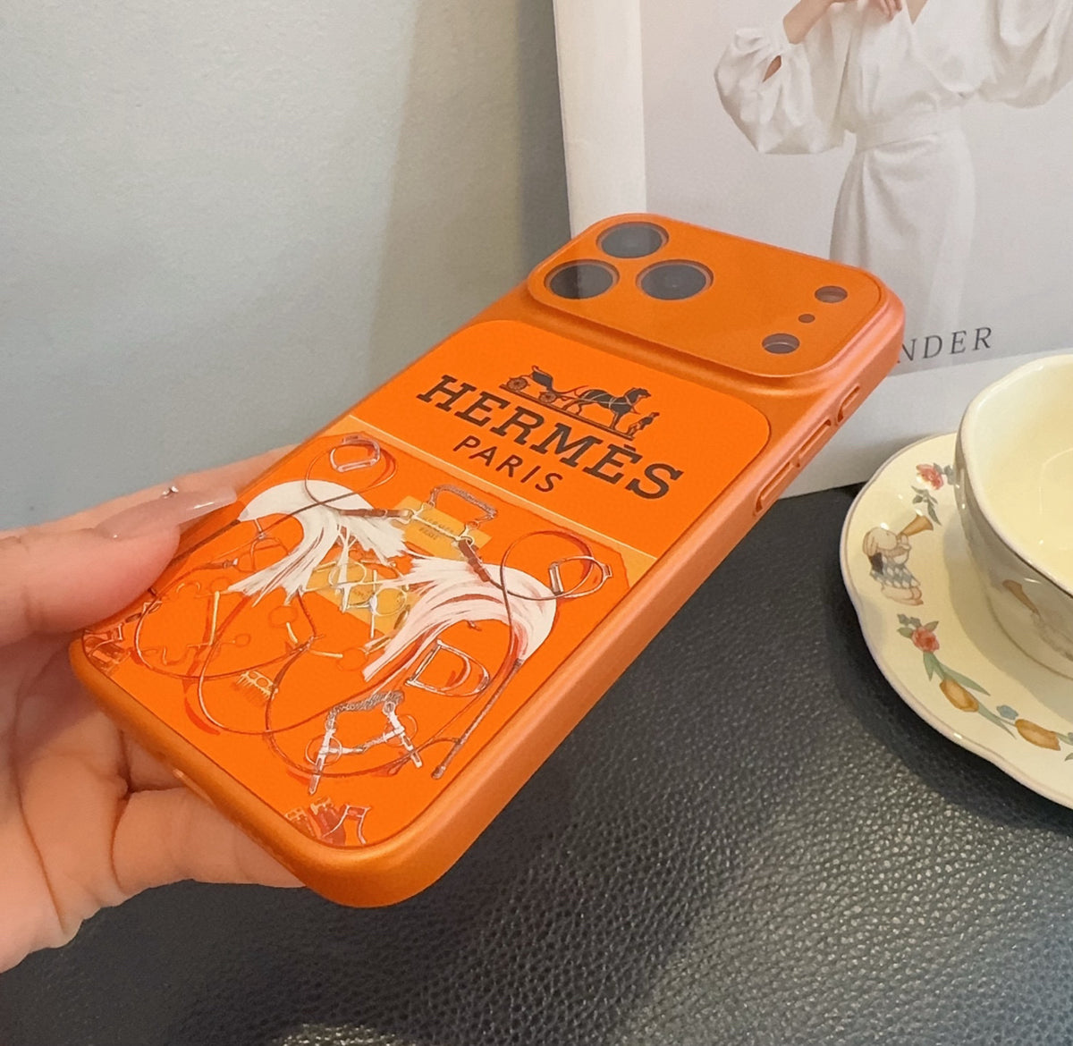 Fashion Aesthetic Shock Absorbing Protective Phone Case  He*mes Series、Fashion Phone Case