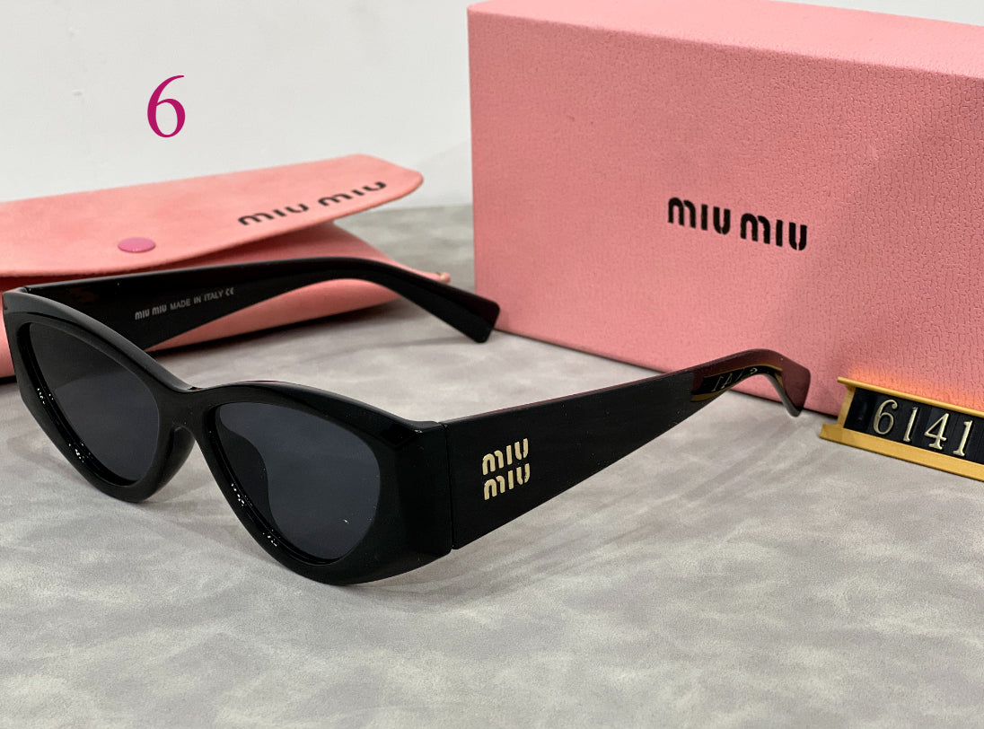 Slim Rectangular Sunglasses with Tapered Temples