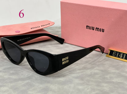 Slim Rectangular Sunglasses with Tapered Temples
