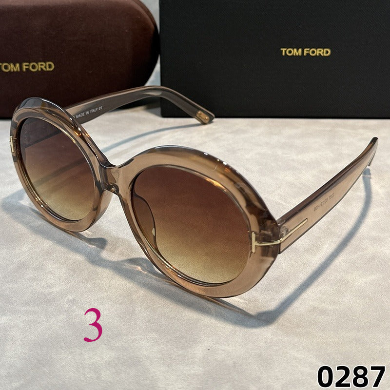 Round Statement Sunglasses with Keyhole Bridge