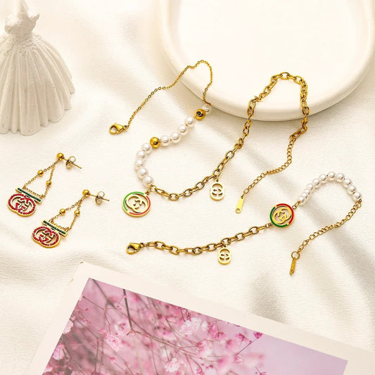 304 Stainless Steel Round Medallion Earrings, Bracelet & Necklace Collection