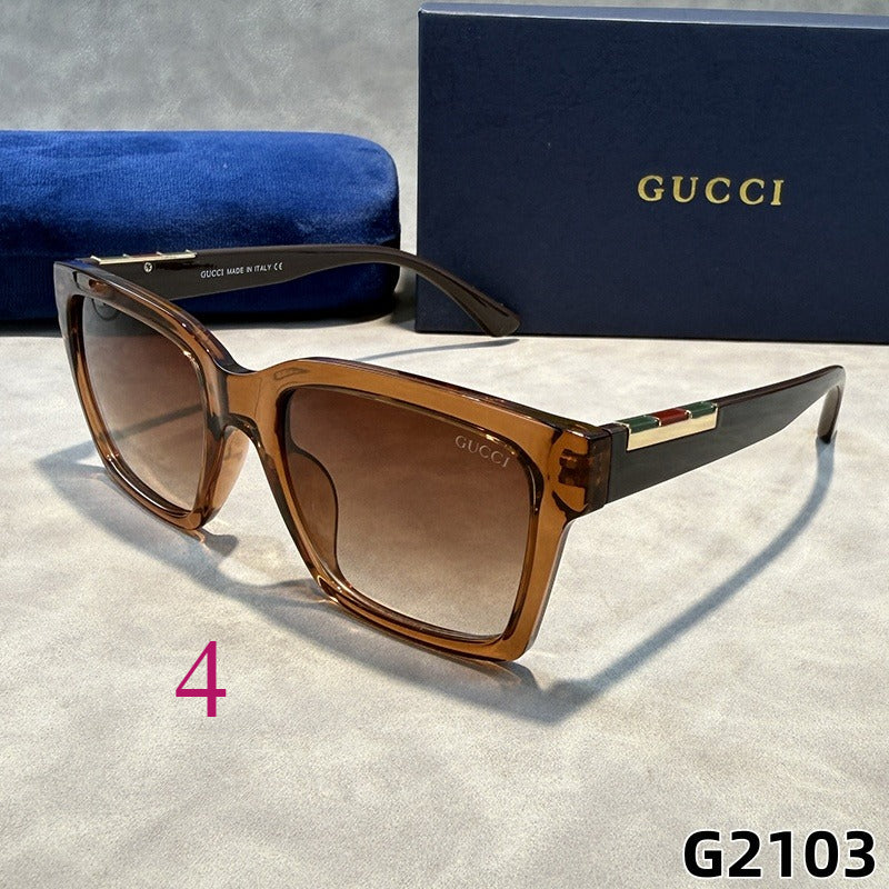 Oversized Cat-Eye Sunglasses with Broad Metal Temples