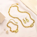 Set di orecchini, bracciale e collana in acciaio inossidabile 304