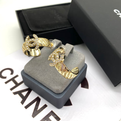 Pave Butterfly Hoop Earrings