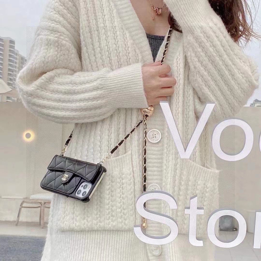 Fashion Aesthetic Shock Absorbing Protective Phone Case CH*NEL Series、Fashion Phone Case