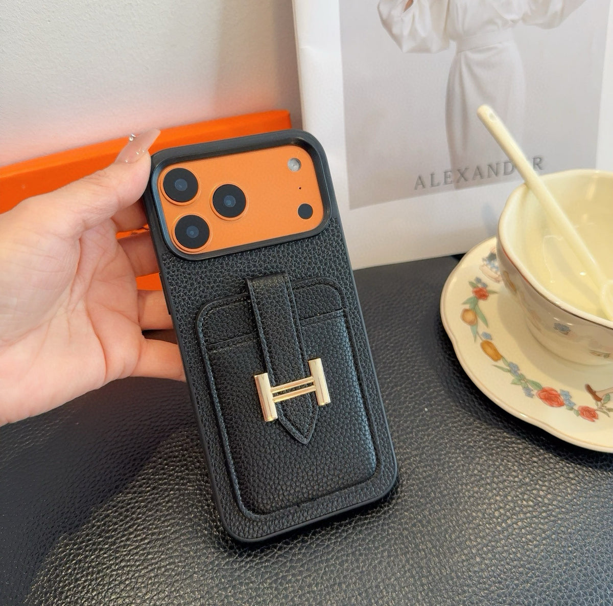 Fashion Aesthetic Shock Absorbing Protective Phone Case  He*mes Series、Fashion Phone Case