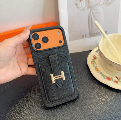 Fashion Aesthetic Shock Absorbing Protective Phone Case  He*mes Series、Fashion Phone Case