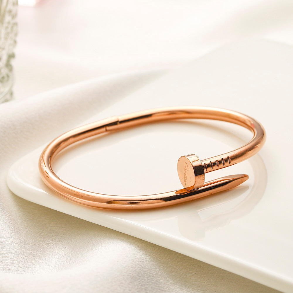 304 Stainless Steel Nail Wrap Bangle Bracelet