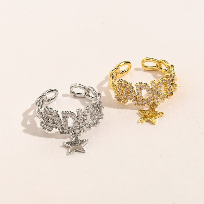 Copper Zirconium Real Gold Plated Ring,Rings Collection、D*or  Series