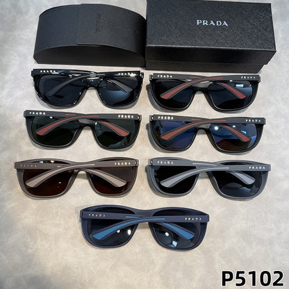 Wraparound Oval Sunglasses with Broad Frames