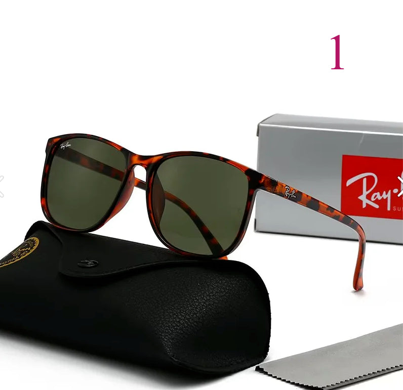 Oversized Square Sunglasses with Cutout Bridge