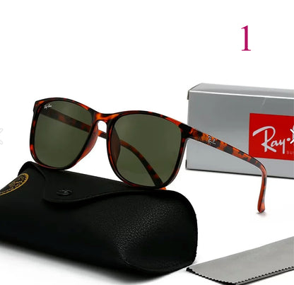 Oversized Square Sunglasses with Cutout Bridge