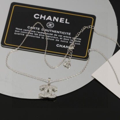 Double-Chain Interlocking-C Pendant Necklace