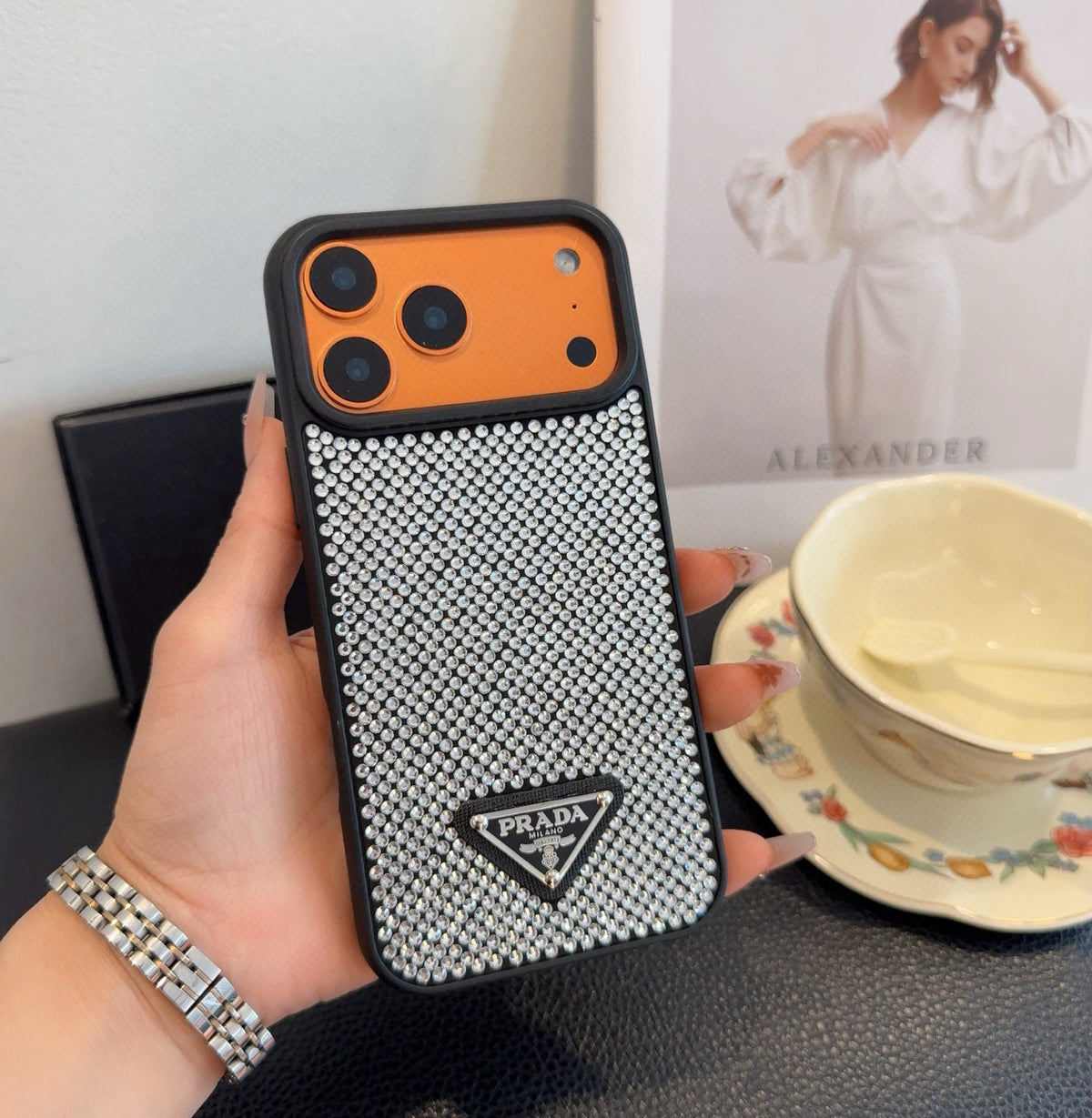 Fashion Aesthetic Shock Absorbing Protective Phone Case  Pr*da Series、Fashion Phone Case