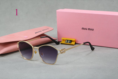Oversized Rounded Square Sunglasses with Slim Metal Frames