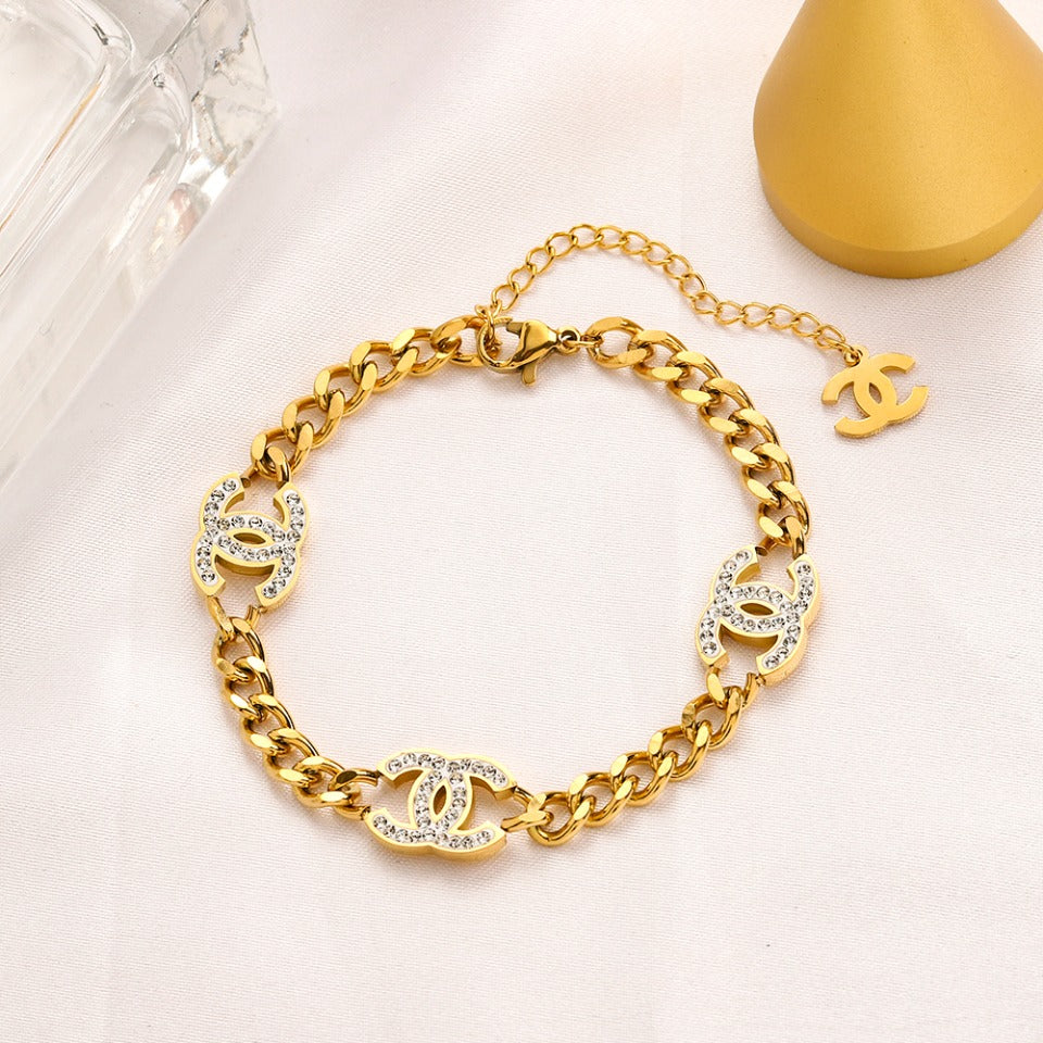 Halsketten- und Armbandset aus Edelstahl 304