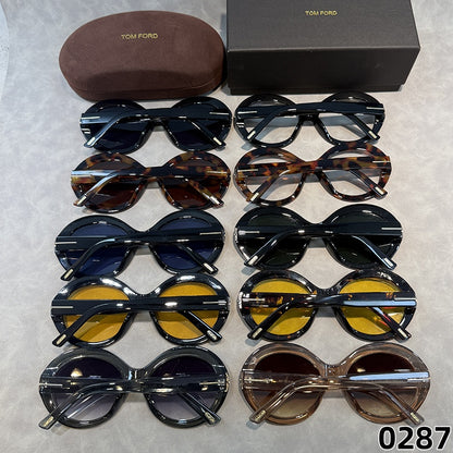 Round Statement Sunglasses with Keyhole Bridge