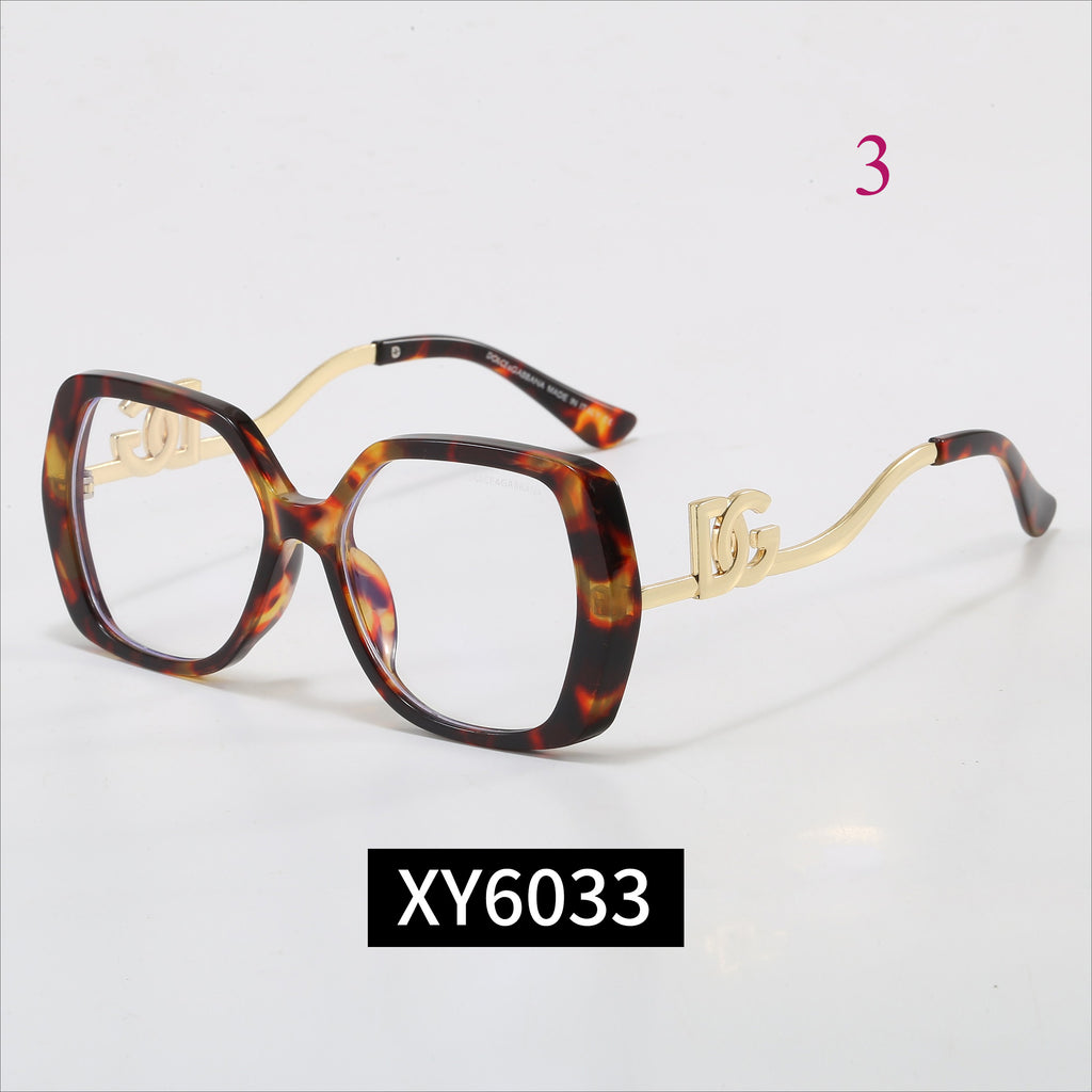 Oversized Rounded Sunglasses with Metal Logo Temples