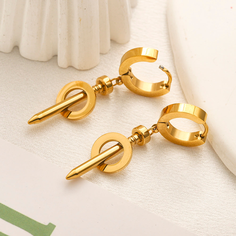 Set collana e orecchini in acciaio inossidabile 304