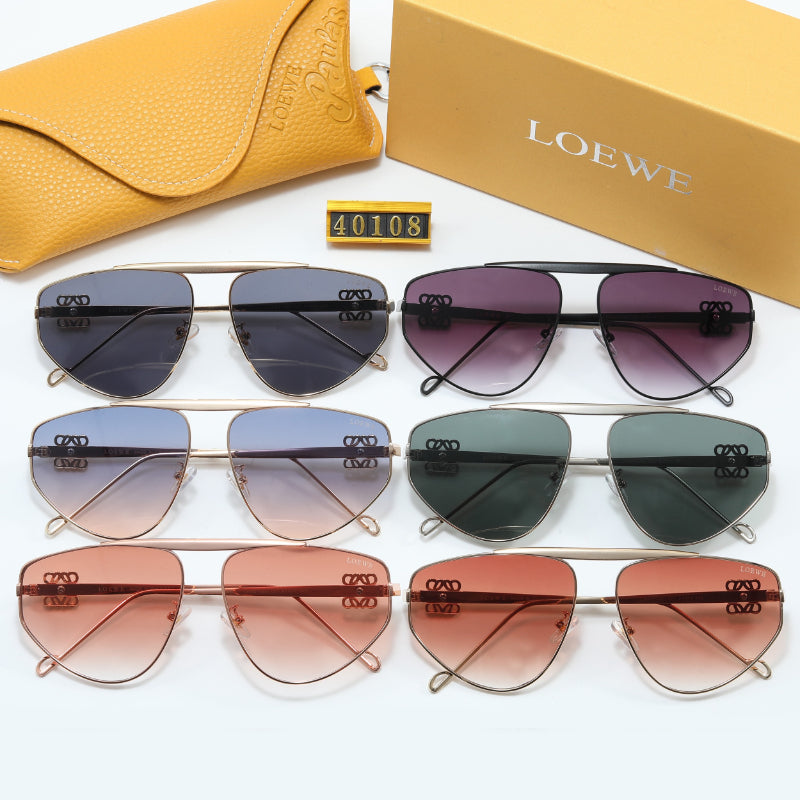 Rimless Aviator Sunglasses with Flat Brow Bar