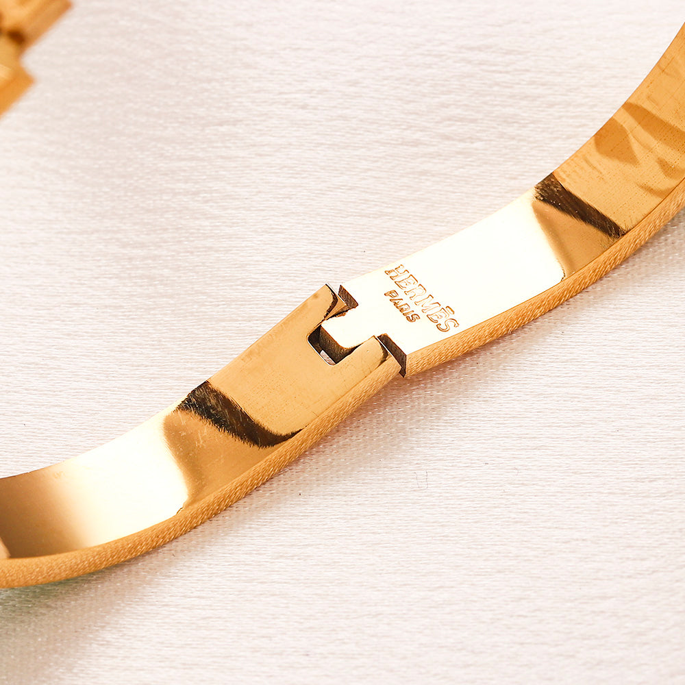 304 Stainless Steel Slim Color-Inlay H-Clasp Bangle Bracelet