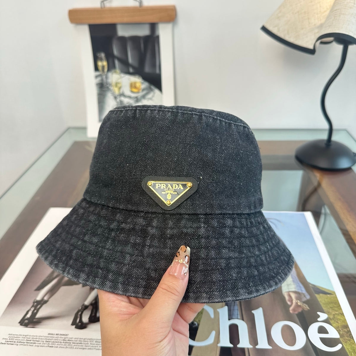 Adjustable Sun Hat for Men Women Outdoor UV Protection Pr*da Series、Fashion Caps