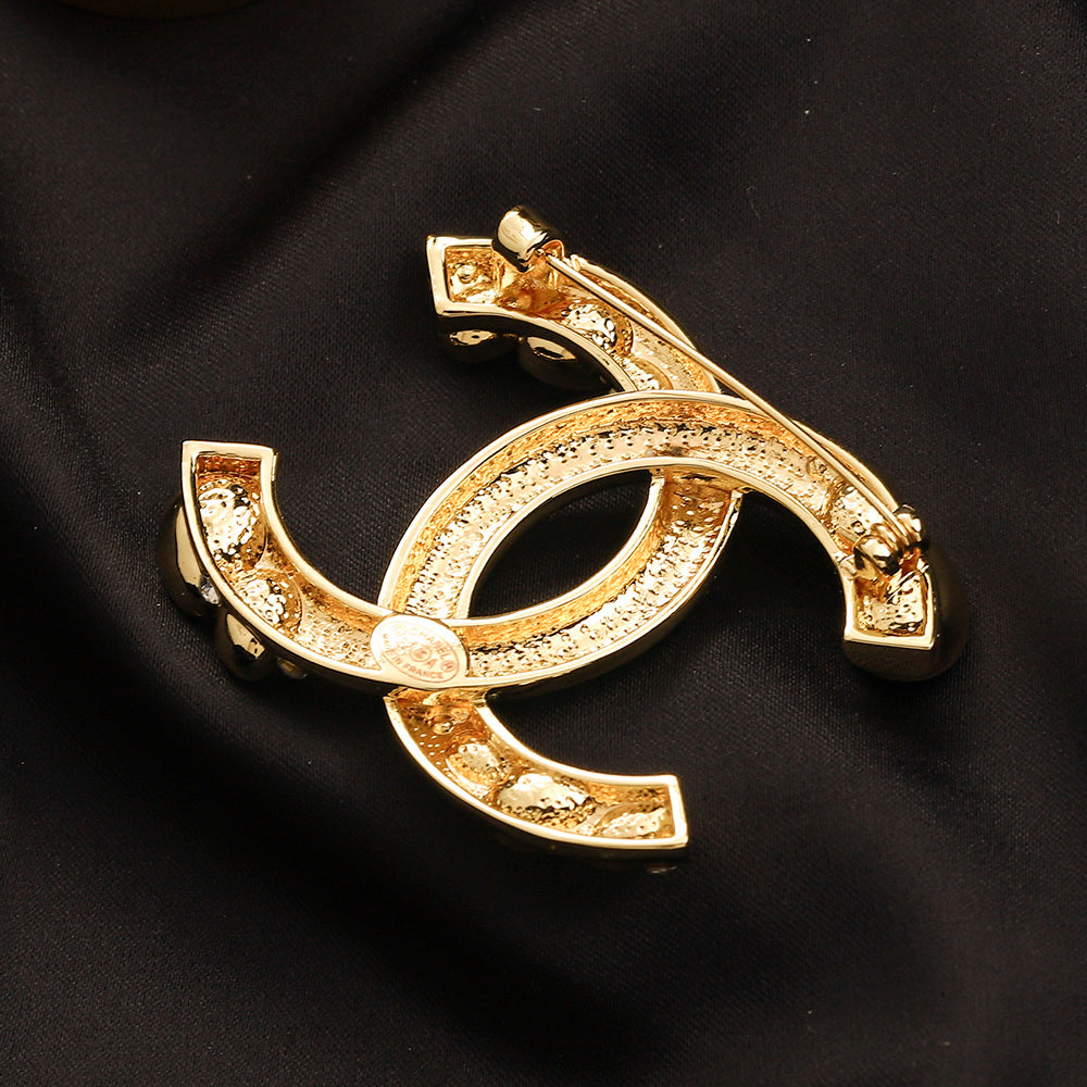 Alloy Steel Stamped Logo Brooch,Brooches Collection、CH*NEL Series