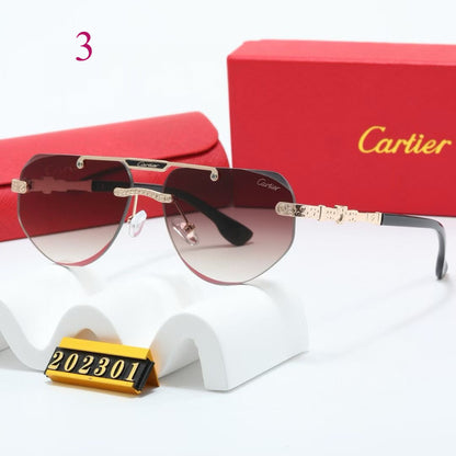 Slim Aviator Sunglasses with Straight Brow Bar