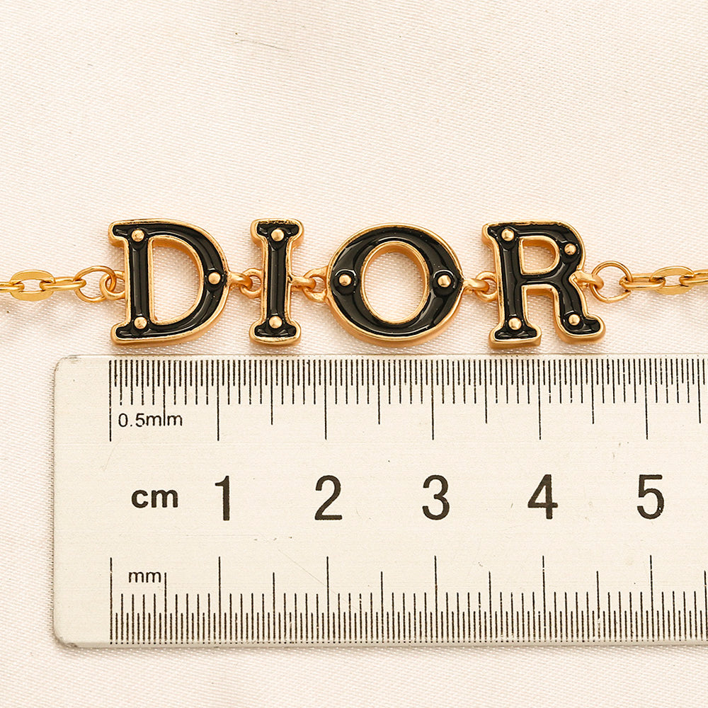 Set collana e bracciale con logo stampato in lega 304