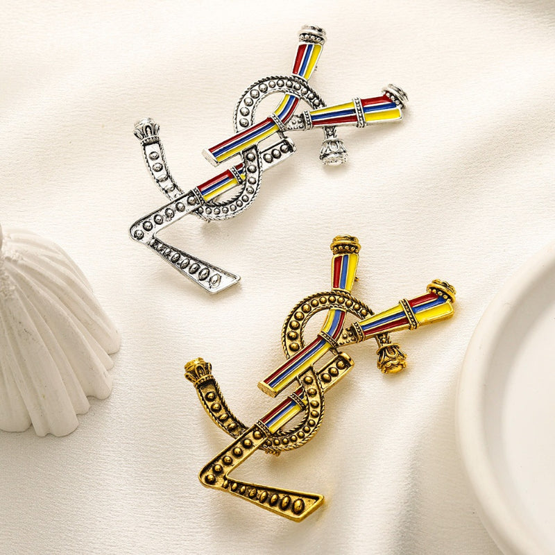 Alloy Steel Stamped Logo Brooch,Brooches Collection、Y*L Series