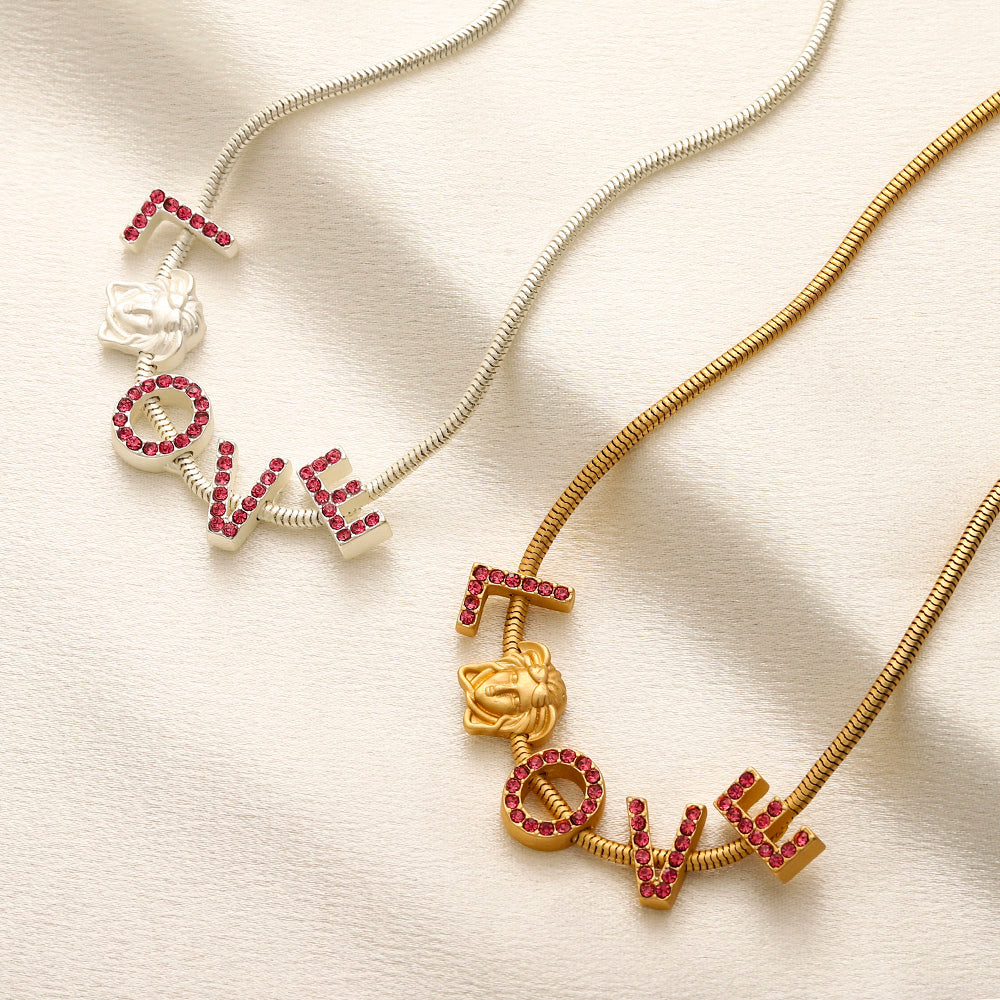 304 Stainless Steel Heart & Letter Charm Bracelet & Necklace - Individual or Set