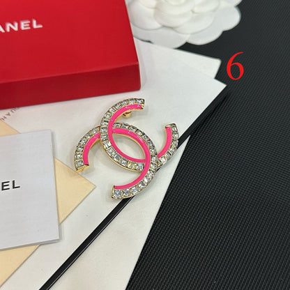 Alloy Stamped Logo Brooch,Brooches Collection、CH*NEL Series