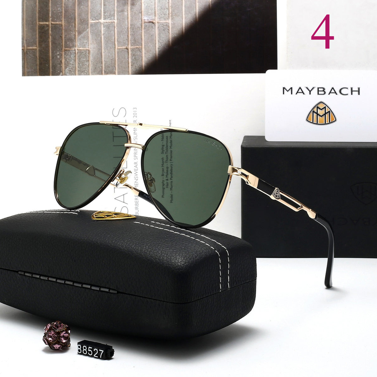 Metal Navigator Sunglasses with Double Bridge