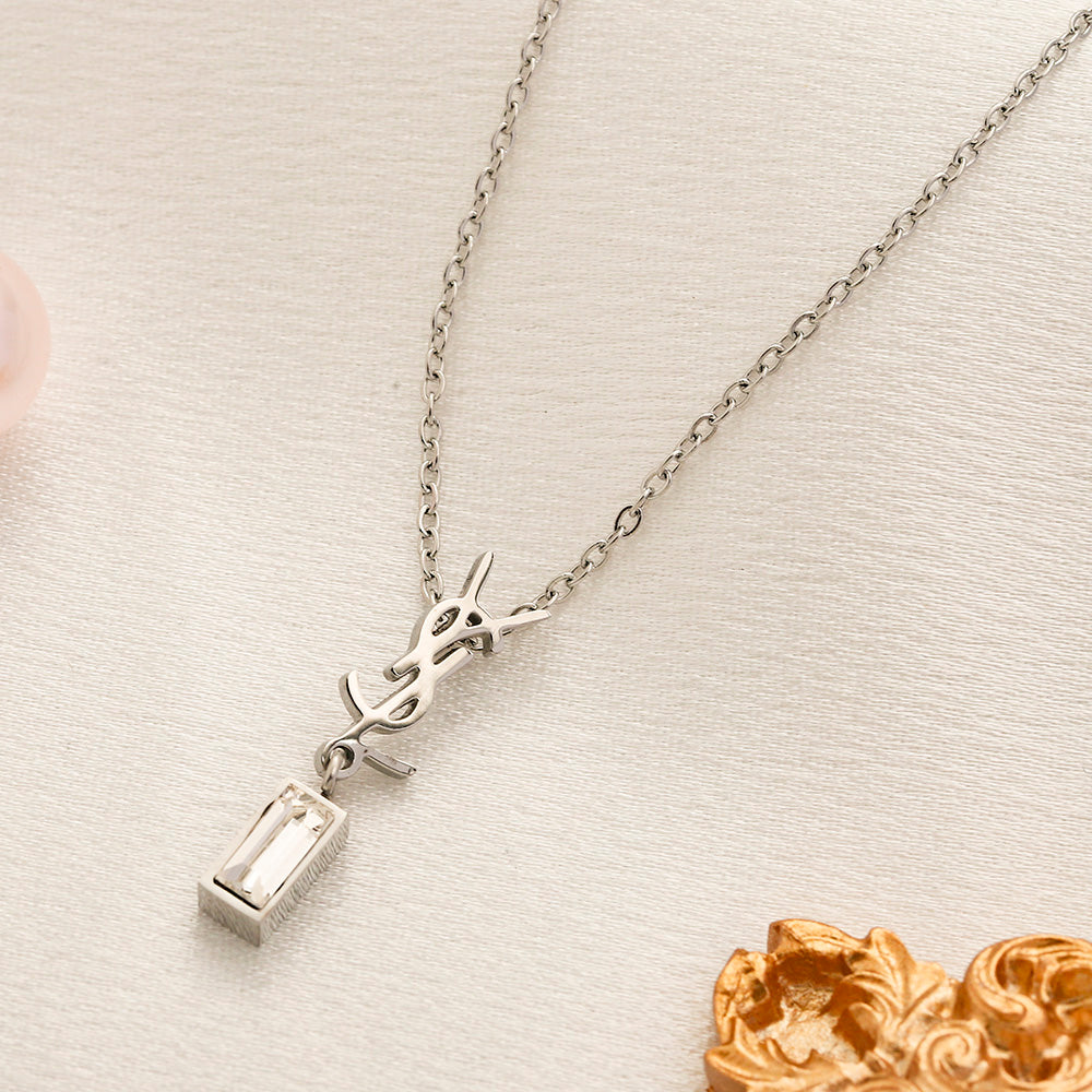 Set collana e orecchini in acciaio inossidabile 304