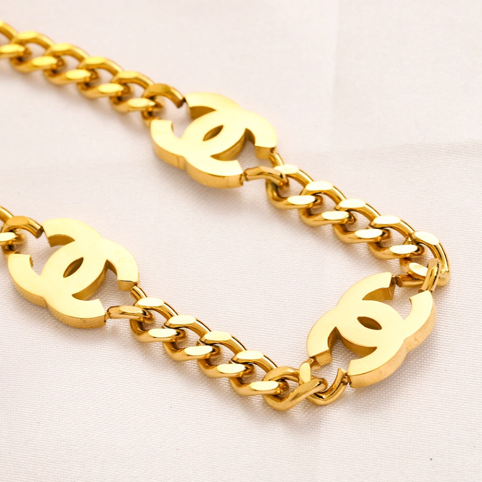 Halsketten- und Armbandset aus Edelstahl 304
