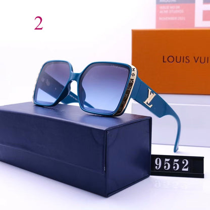 Oversized Rectangular Sunglasses with Studded Side Detail