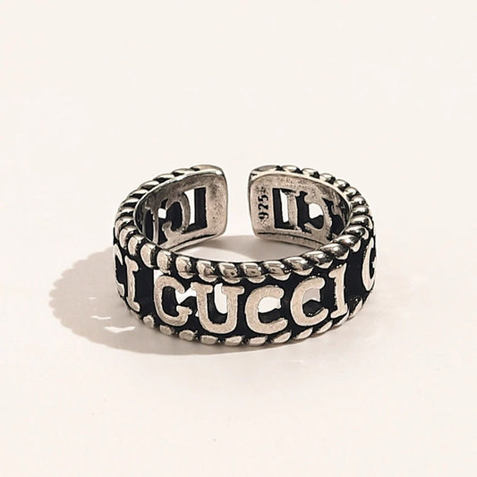 Copper Zirconium Real Gold Plated Ring,GU*CI Series、Rings Collection
