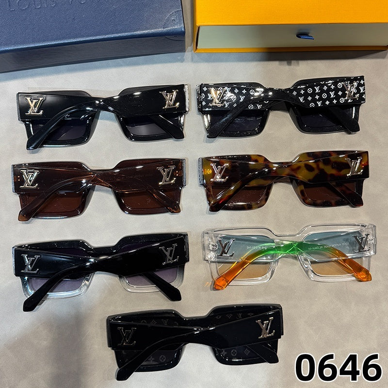 Sculpted Browline Rectangular Sunglasses