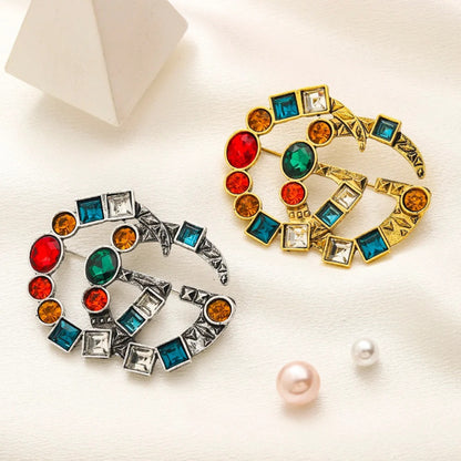 Alloy Stamped Logo Brooch,Brooches Collection、GU*CI Series
