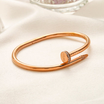 304 Stainless Steel Pointed Nail Bangle Bracelet